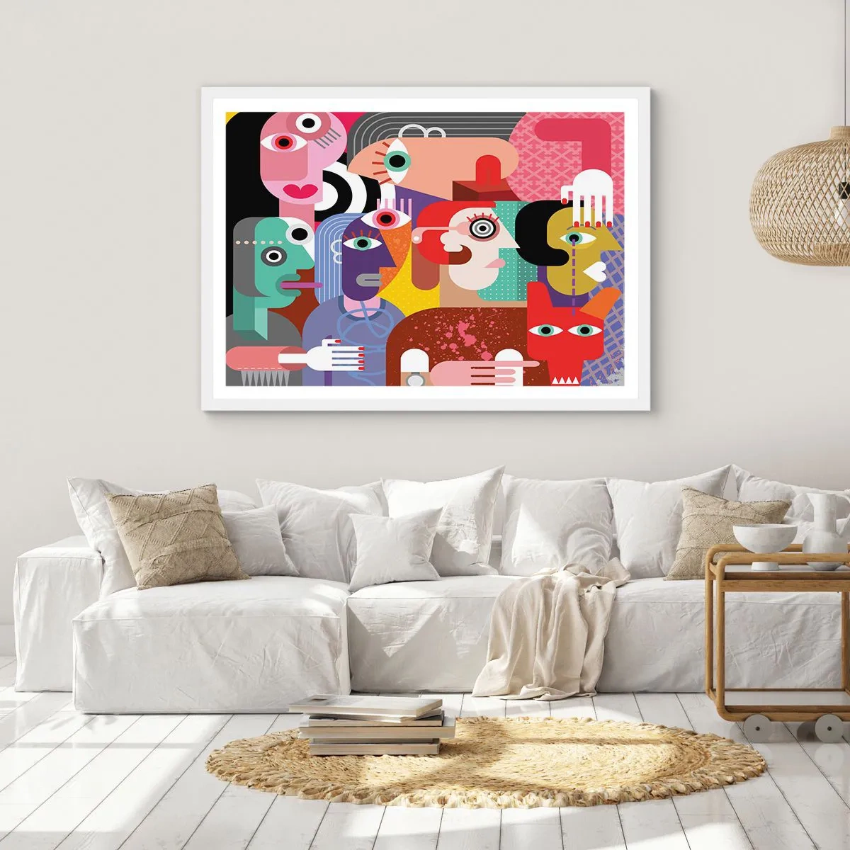 Affiche dans un cadre blanc - Poster - Nous par M. Picasso - 50x40 cm