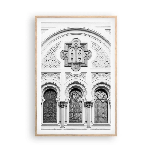 Affiche dans un chêne clair - Poster - À la frontière des cultures - 61x91 cm