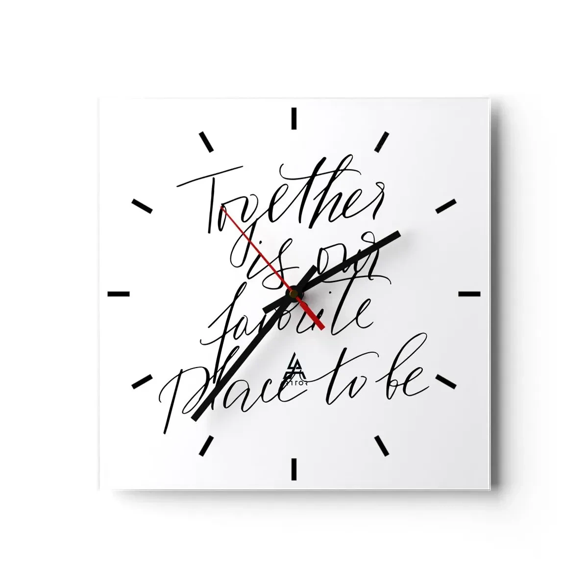 Horloge murale - Pendule murale - Inscription typographique dans un style élégant sur fond blanc - 30x30cm - Vous aussi vous le sentez? - Décoration murale moderne pour le salon et la chambre ARTTOR
