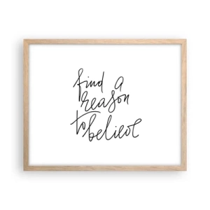 Affiche dans un chêne clair - Poster - C'est possible - 50x40 cm