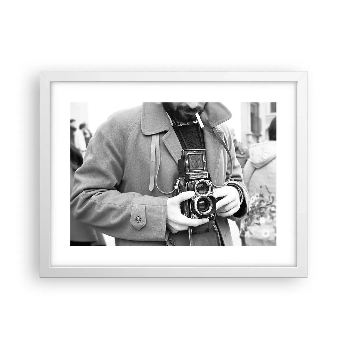 Affiche dans un cadre blanc - Poster - Dans un style rétro - 40x30 cm