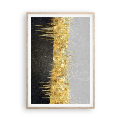 Affiche dans un chêne clair - Poster - Vers l'intérieur et vers le haut - 70x100 cm