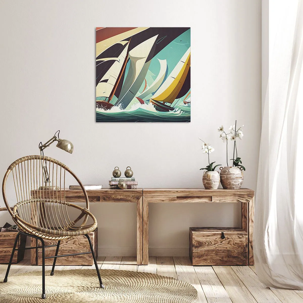 Impression sur toile - Image sur toile - Bonne chance avec les éléments - 70x70 cm