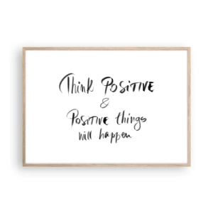 Affiche dans un chêne clair - Poster - Comment vivre? - 100x70 cm