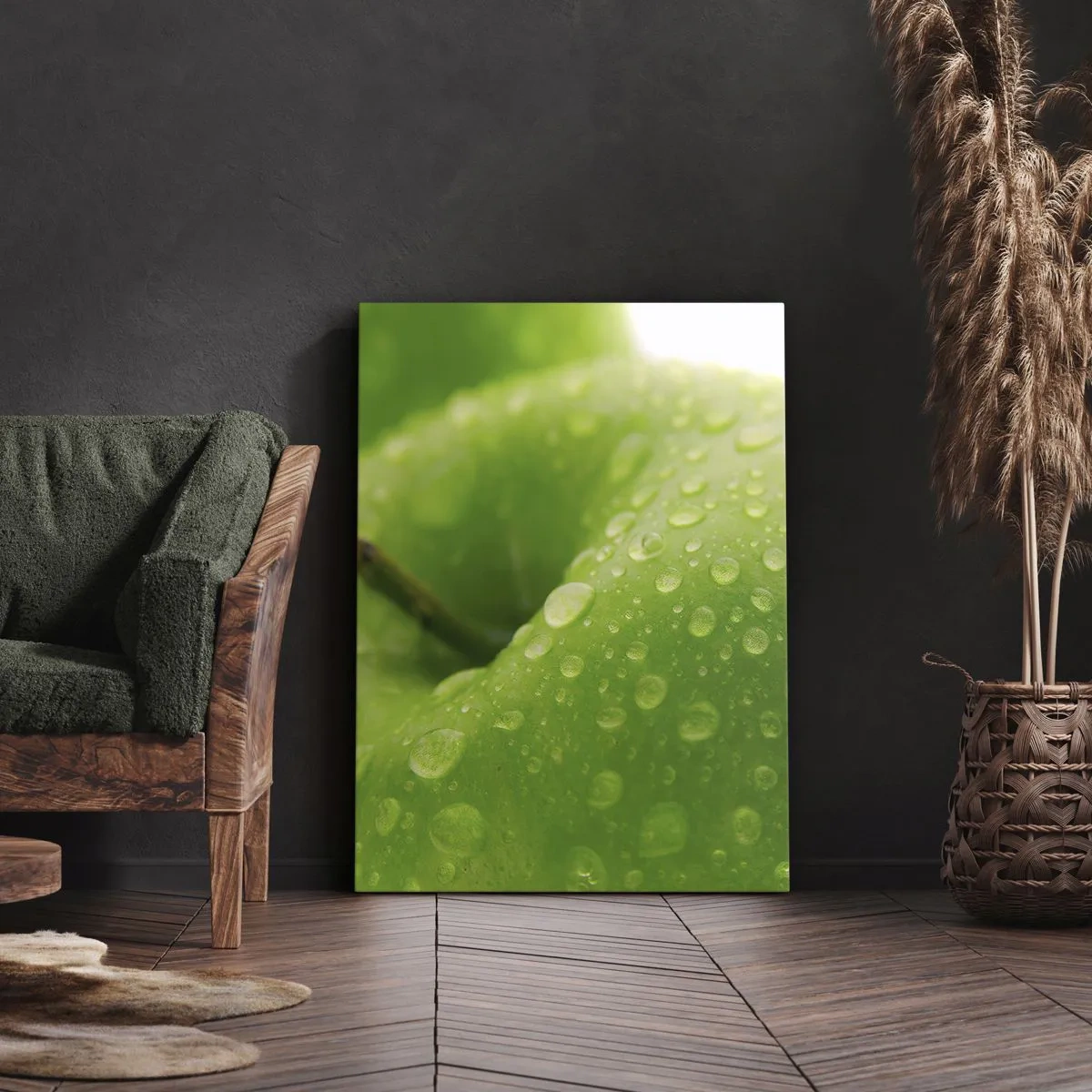 Impression sur toile - Image sur toile - Fraîcheur de verdure fraîche - 45x80 cm