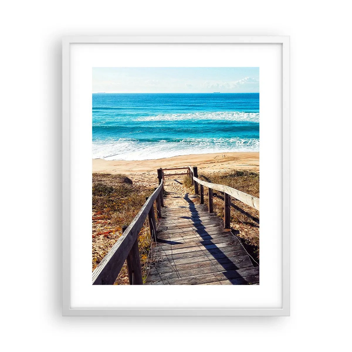 Affiche dans un cadre blanc - Poster - Cours! - 40x50 cm