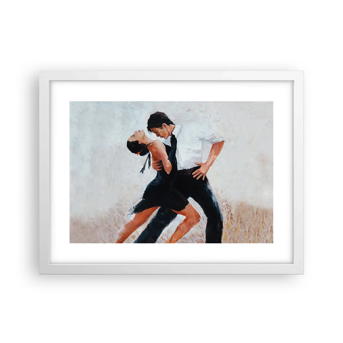 Affiche dans un cadre blanc - Poster - Tango de mes rêves et pensées - 40x30 cm