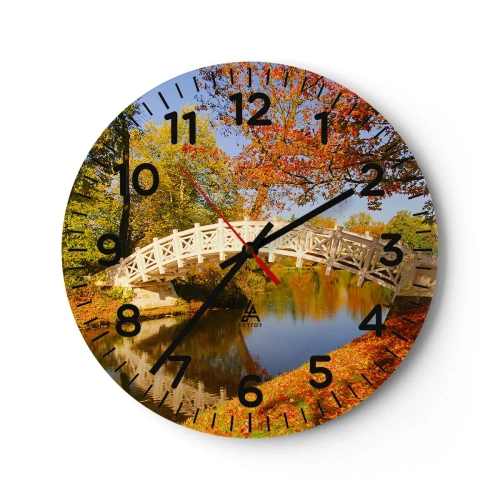 Horloge murale - Pendule murale - Sur le pont blanc des soupirs - 40x40 cm