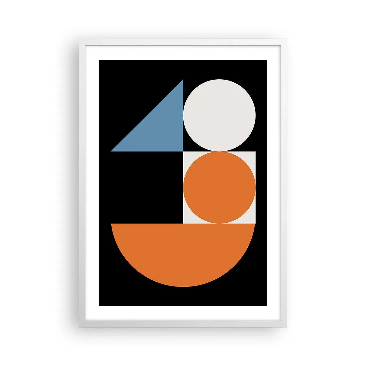 Affiche dans un cadre blanc - Poster - Rangement de figures - 50x70 cm