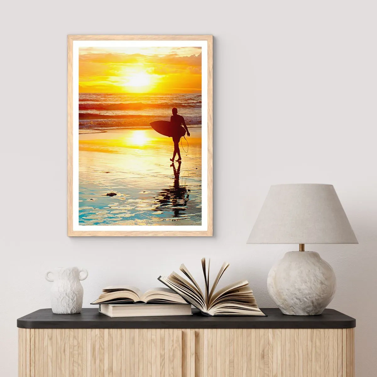 Affiche dans un chêne clair - Poster - Le retour du guerrier - 30x40 cm