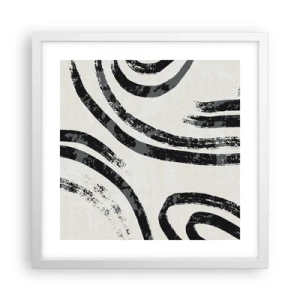 Affiche dans un cadre blanc - Poster - À moitié arrêté - 40x40 cm