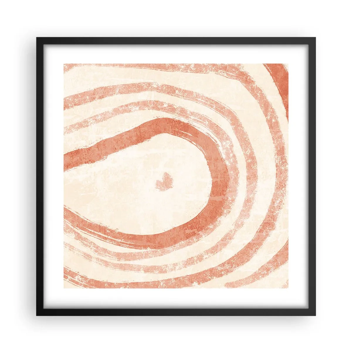 Affiche dans un cadre noir - Poster - Cercles de corail – composition - 50x50 cm