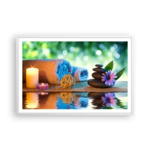 Affiche dans un cadre blanc - Poster - Temps pour le corps - 91x61 cm