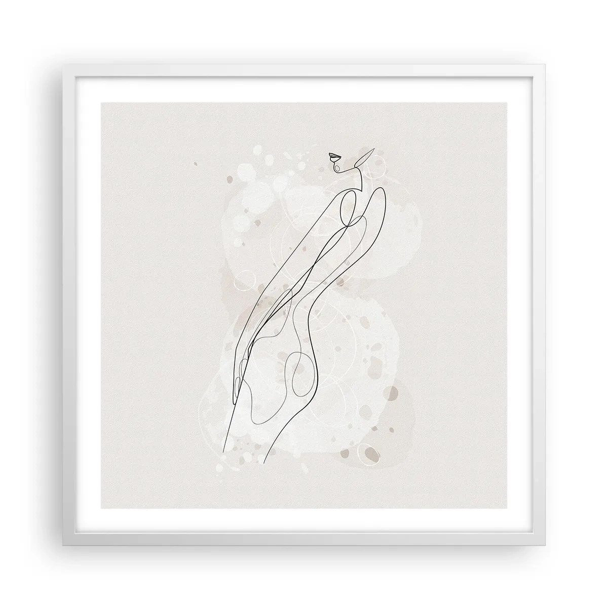 Affiche dans un cadre blanc - Poster - Trompe l'oeil - 60x60 cm