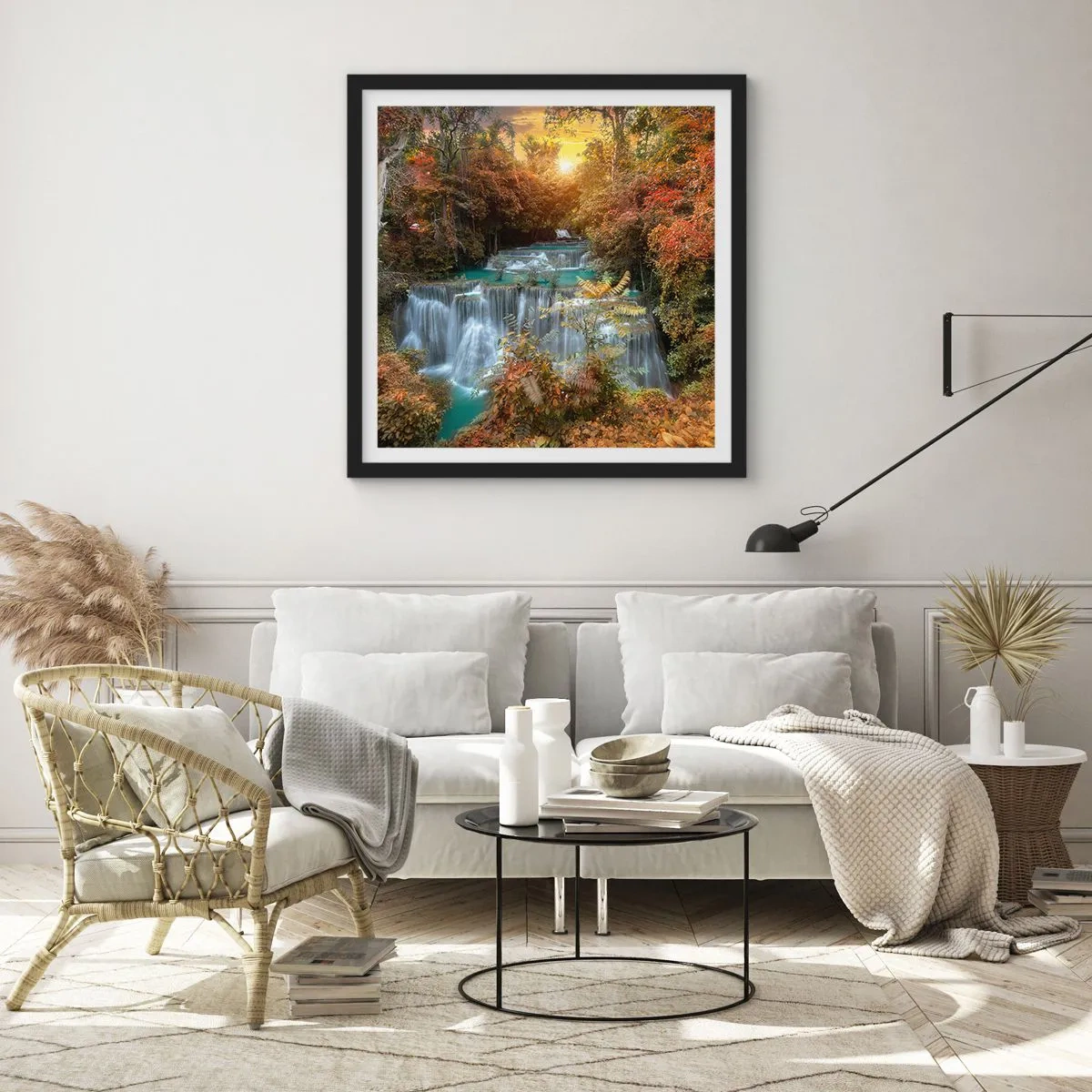 Affiche dans un cadre noir - Poster - Trésor caché de la forêt - 30x30 cm