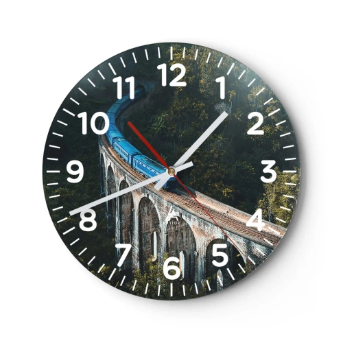 Horloge murale - Pendule murale - Train nature - 30x30 cm