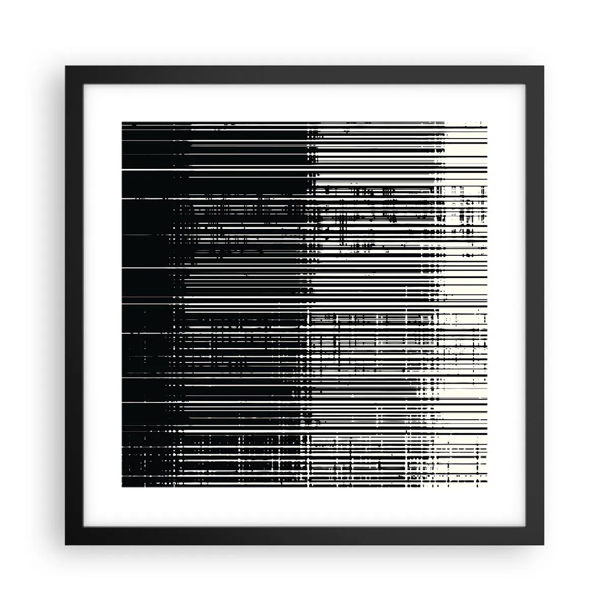 Affiche dans un cadre noir - Poster - Ondes et vibrations - 40x40 cm