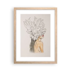 Affiche dans un chêne clair - Poster - Beauté couronnée - 30x40 cm