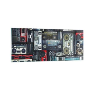 Impression sur verre - Image sur verre - Nostalgie des années 80 - 100x40 cm