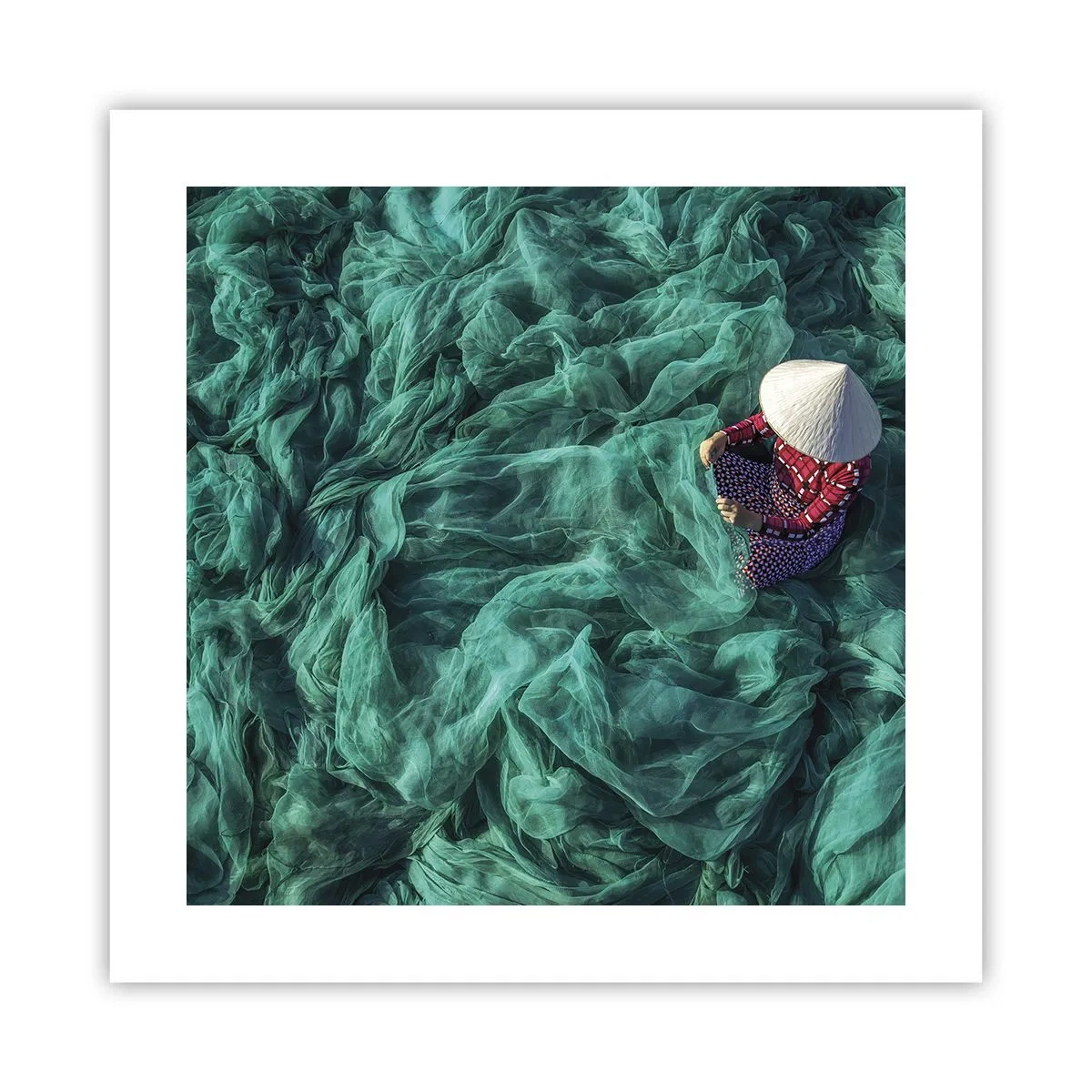 Affiche - Poster - Dans une mer de filet - 40x40 cm