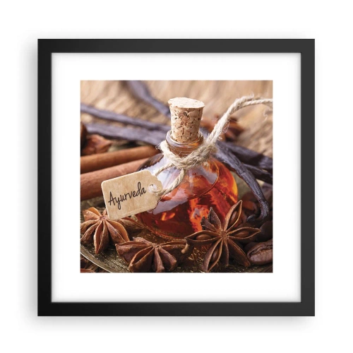 Affiche dans un cadre noir - Poster - Vers l'unité du corps et de l'esprit - 30x30 cm