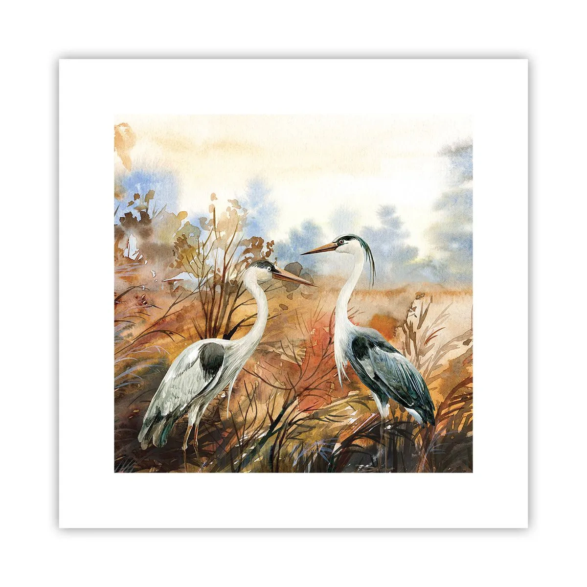 Affiche - Poster - Jusqu'où en automne ? - 30x30 cm