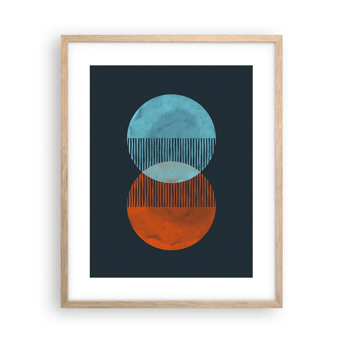 Affiche dans un chêne clair - Poster - Fantaisie astronomique - 40x50 cm