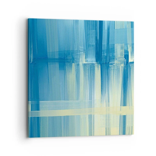 Impression sur toile - Image sur toile - Composition en turquoise - 70x70 cm
