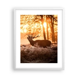 Affiche dans un cadre blanc - Poster - Le rêve d'un chasseur - 40x50 cm