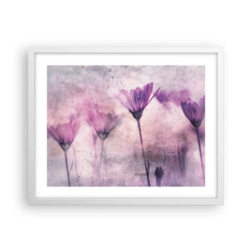 Affiche dans un cadre blanc - Poster - Rêve de fleurs - 50x40 cm