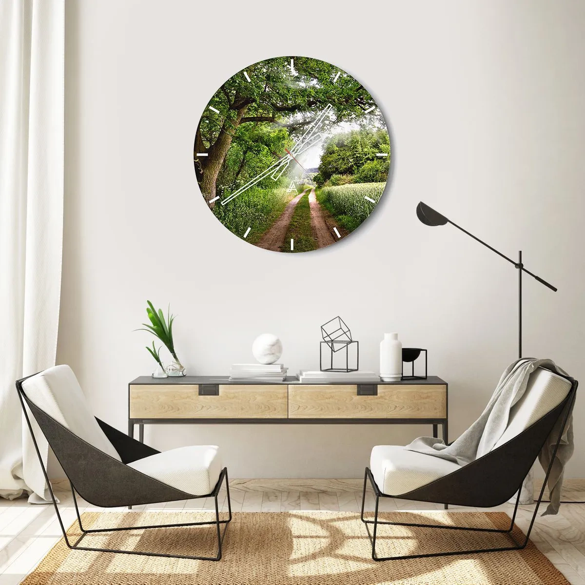 Horloge murale - Pendule murale - Et in Arcadia ego - 40x40 cm