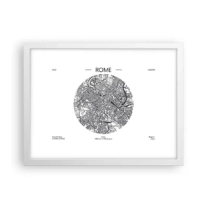 Affiche dans un cadre blanc - Poster - Anatomie de Rome - 40x30 cm