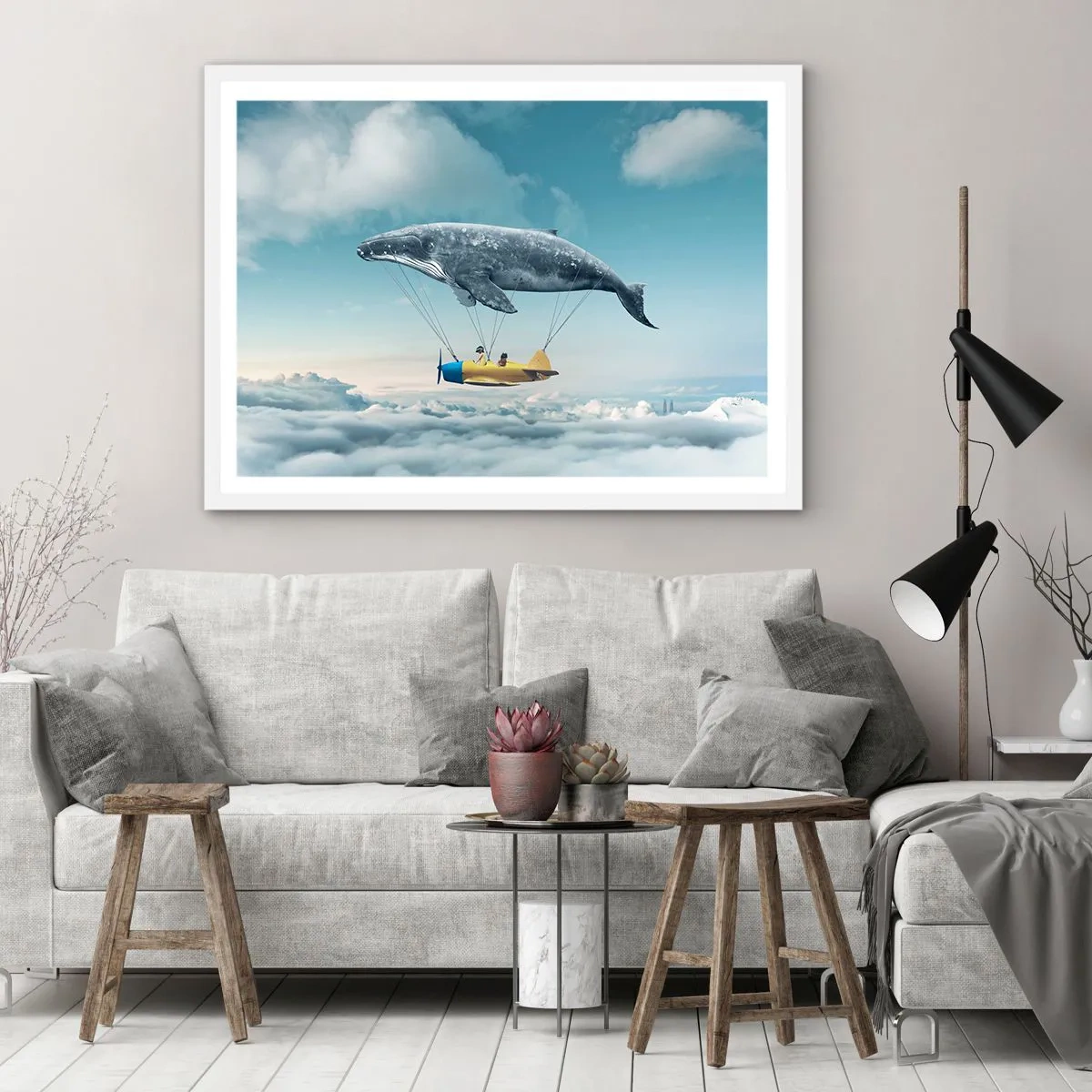 Affiche dans un cadre blanc - Poster - Pourquoi pas? - 40x30 cm