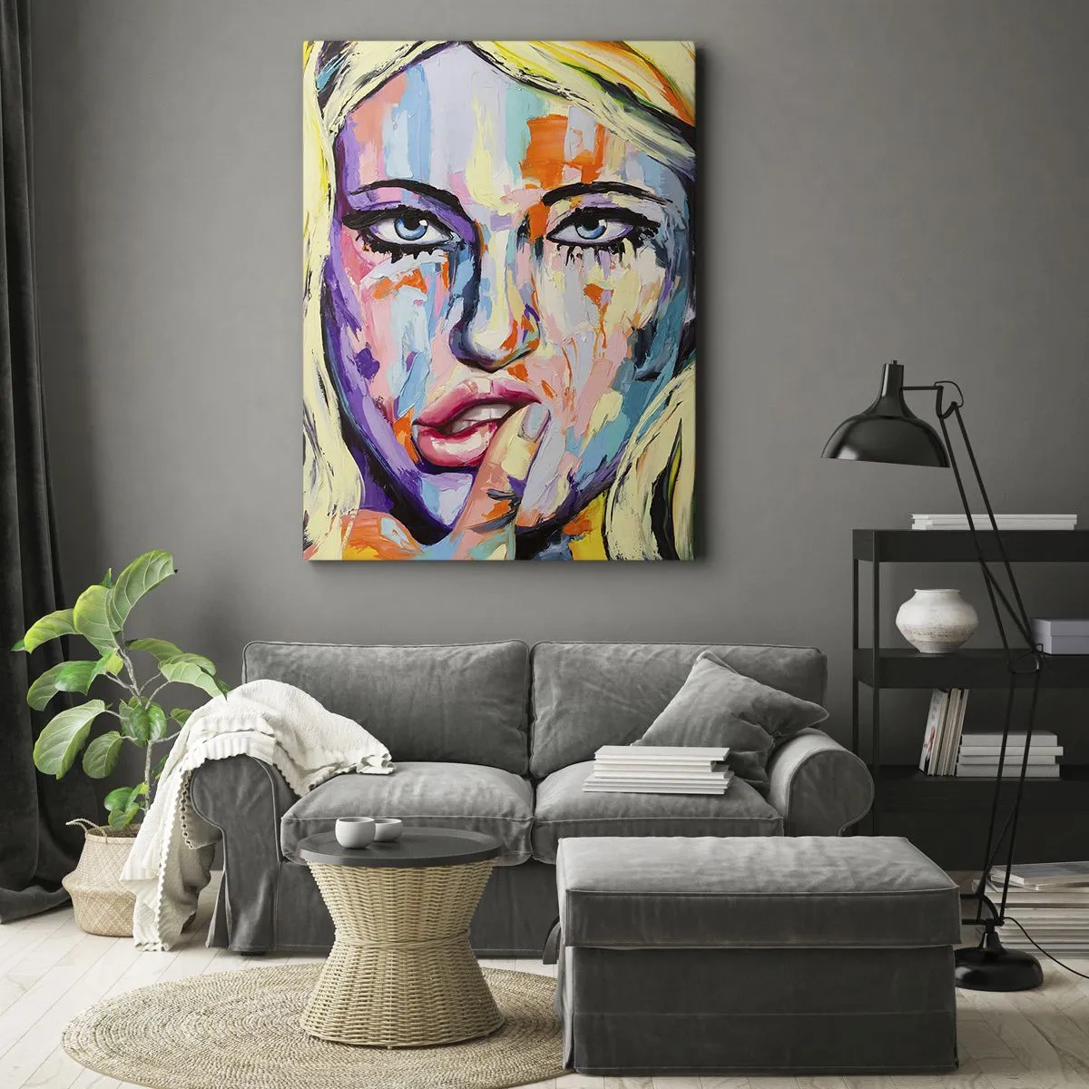 Impression sur toile - Image sur toile - Regarde-la droit dans les yeux - 45x80 cm