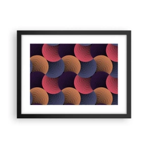 Affiche dans un cadre noir - Poster - Dans un rythme circulaire - 40x30 cm