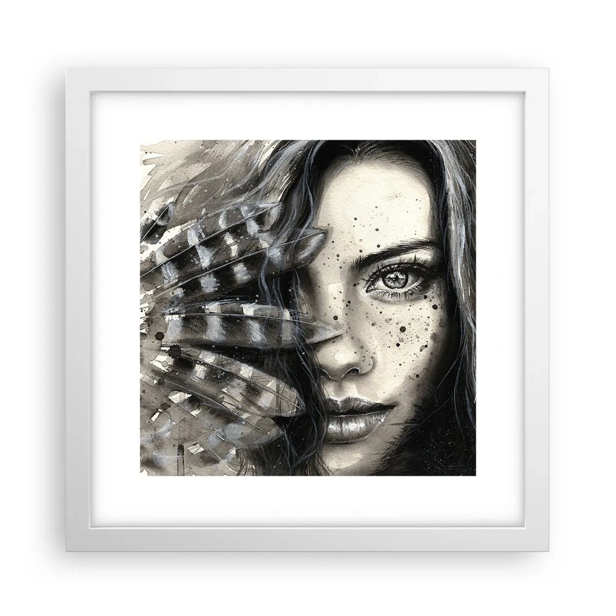 Affiche dans un cadre blanc - Poster - Beauté sauvage - 30x30 cm