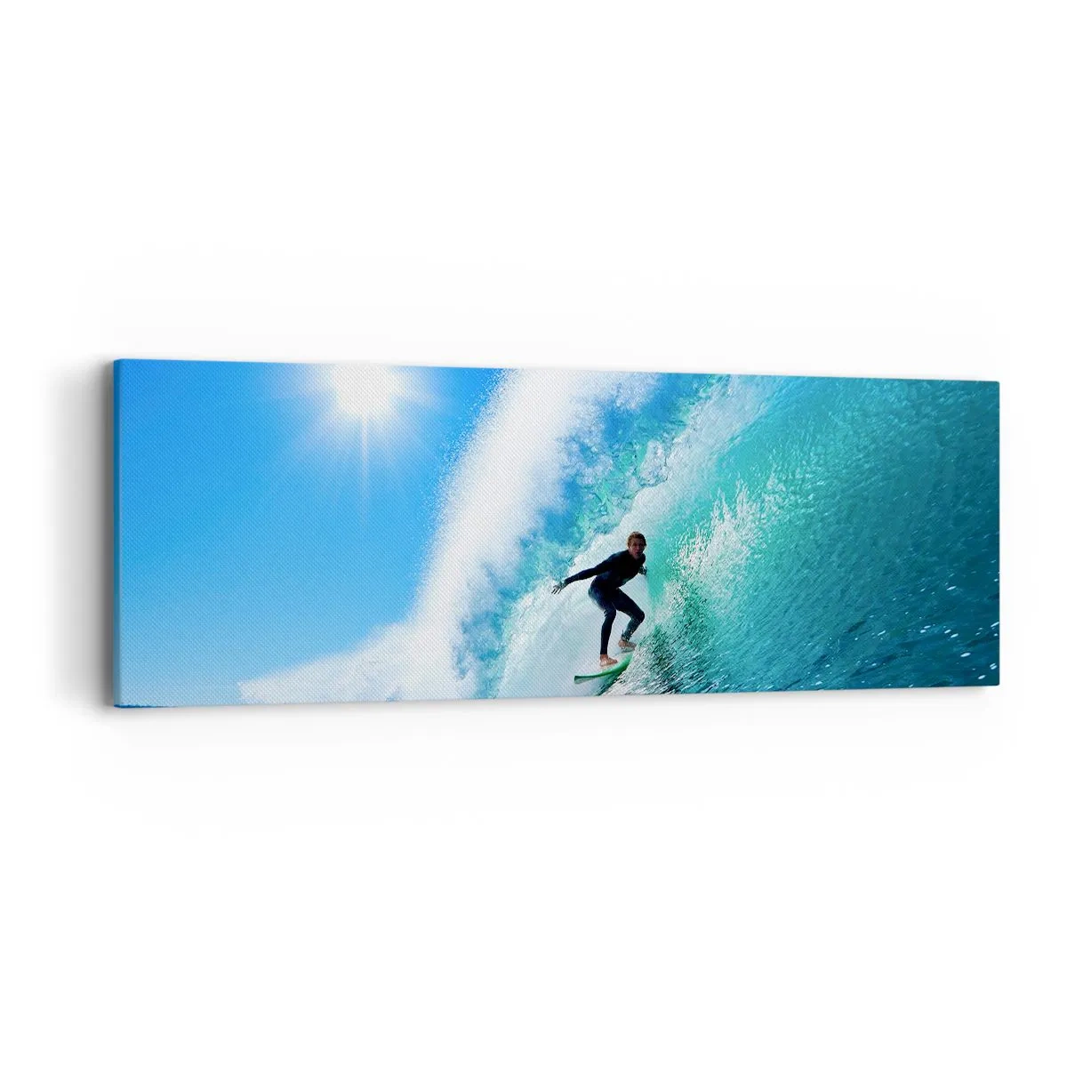 Impression sur toile - Image sur toile - A travers le grand ciel bleu - 90x30 cm