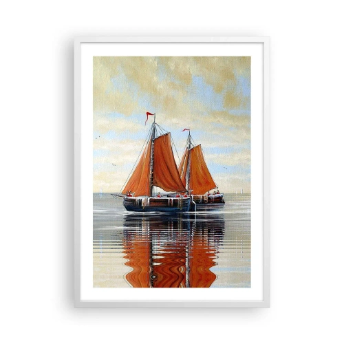 Affiche dans un cadre blanc - Poster - He, navigue, marin - 50x70 cm