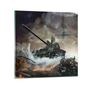 Impression sur verre - Image sur verre - La bataille est terrible et belle - 70x70 cm