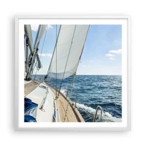 Affiche dans un cadre blanc - Poster - Ohé, l'aventure - 60x60 cm