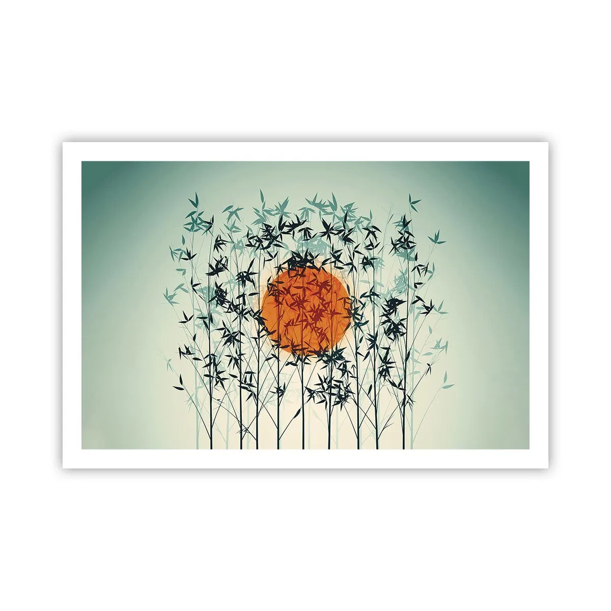 Affiche - Poster - Soleil japonnais - 91x61 cm