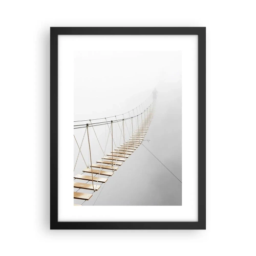 Affiche dans un cadre noir - Poster - Où cela va-t-il te mener? - 30x40 cm