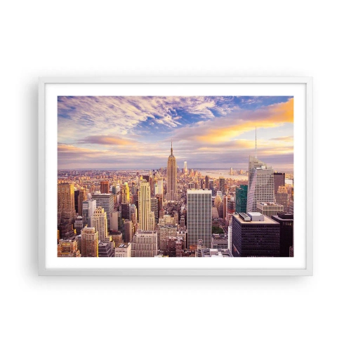 Affiche dans un cadre blanc - Poster - Atteindre les nuages eux-mêmes - 70x50 cm