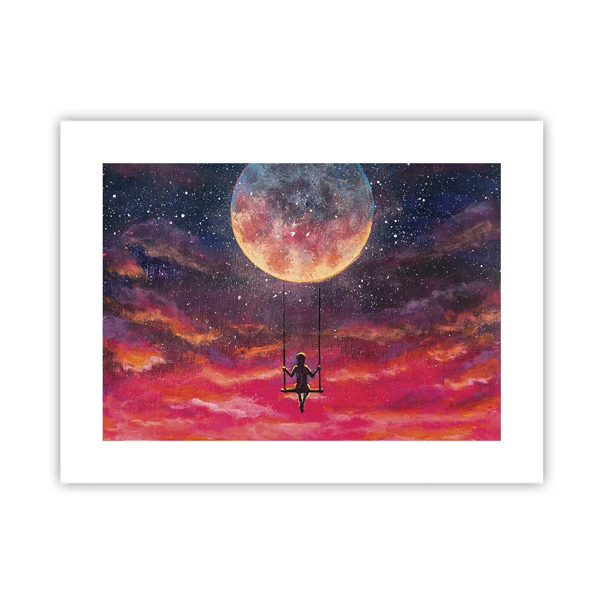 Affiche - Poster - Se balancer dans les nuages - 40x30 cm