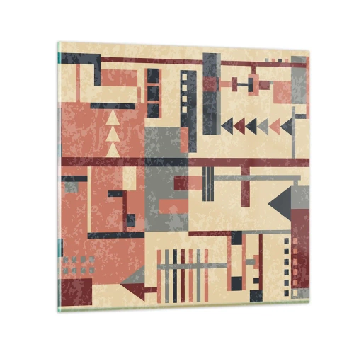 Impression sur verre - Image sur verre - Une combinaison de verticaux et d'horizontaux - 60x60 cm