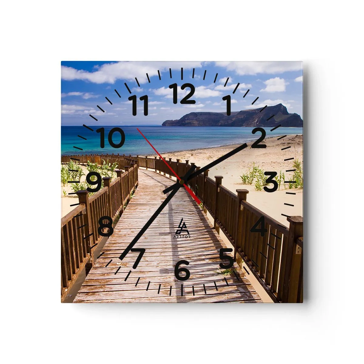 Horloge murale - Pendule murale - Emmène-moi dans les îles du bonheur - 40x40 cm