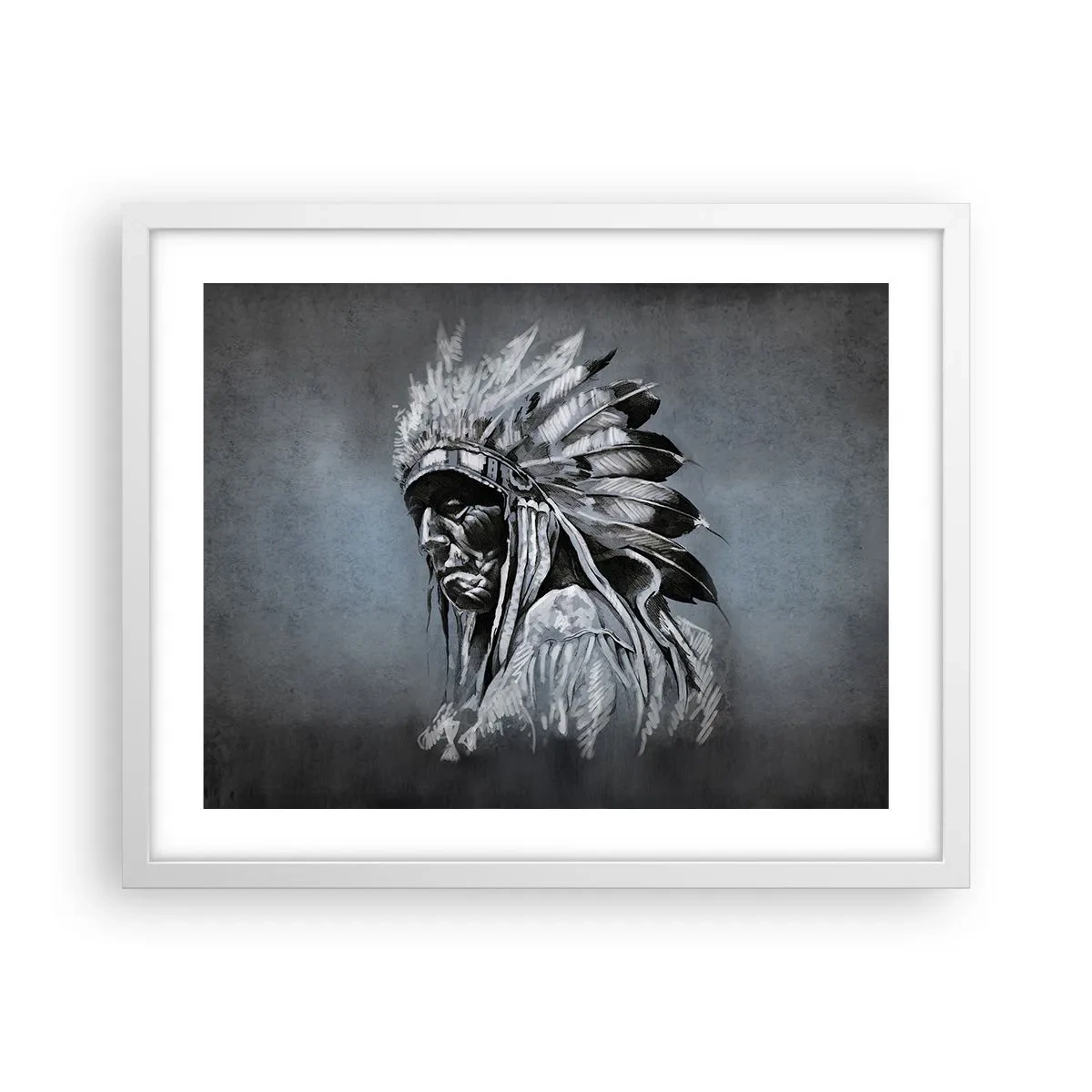 Affiche dans un cadre blanc - Poster - Retour aux sources - 50x40 cm