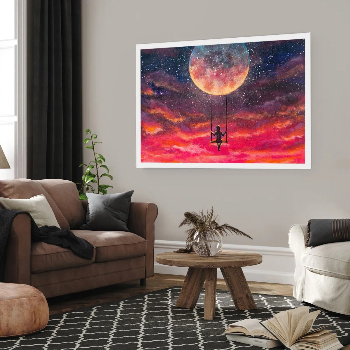 Affiche - Poster - Se balancer dans les nuages - 70x50 cm