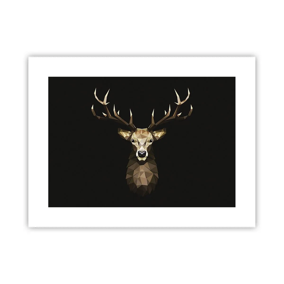 Affiche - Poster - Cerf cubique - 40x30 cm