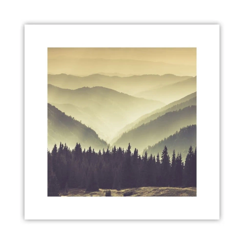 Affiche - Poster - Derrière les sept montagnes… - 30x30 cm